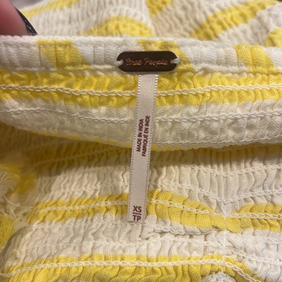 Free People Striped Hyde Top, Smocked, XS - Picture 5 of 5